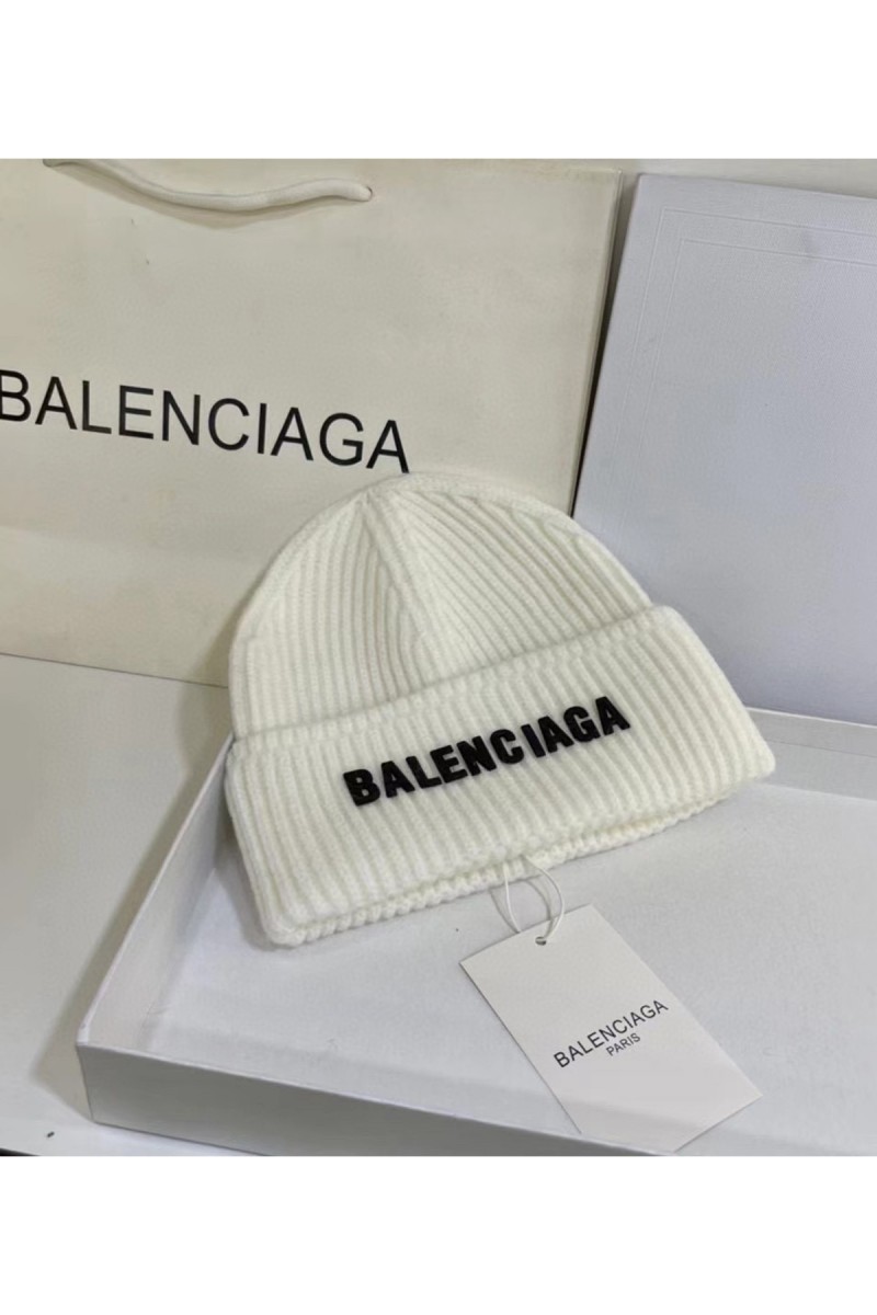 Balenciaga, Unisex Beanie, White