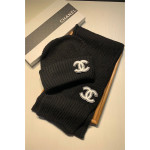 Chanel, Women's Scarf Beanie Set, Black