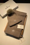 Moncler, Women's Scarf Beanie Set, Grey