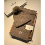 Moncler, Women's Scarf Beanie Set, Grey