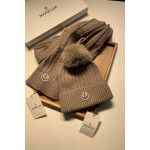 Moncler, Women's Scarf Beanie Set, Grey