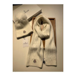 Moncler, Women's Scarf Beanie Set, White