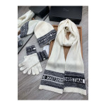 Christian Dior, Unisex Triple Scarve Set, White