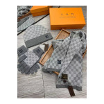 Louis Vuitton, Unisex Triple Scarve Set, Grey