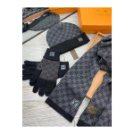 Louis Vuitton, Unisex Triple Scarve Set, Grey