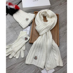 Moncler, Women's Triple Scarve Set, White