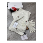 Moncler, Women's Triple Scarve Set, White