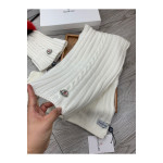 Moncler, Women's Triple Scarve Set, White