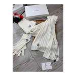 Moncler, Women's Triple Scarve Set, White