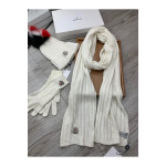 Moncler, Women's Triple Scarve Set, White