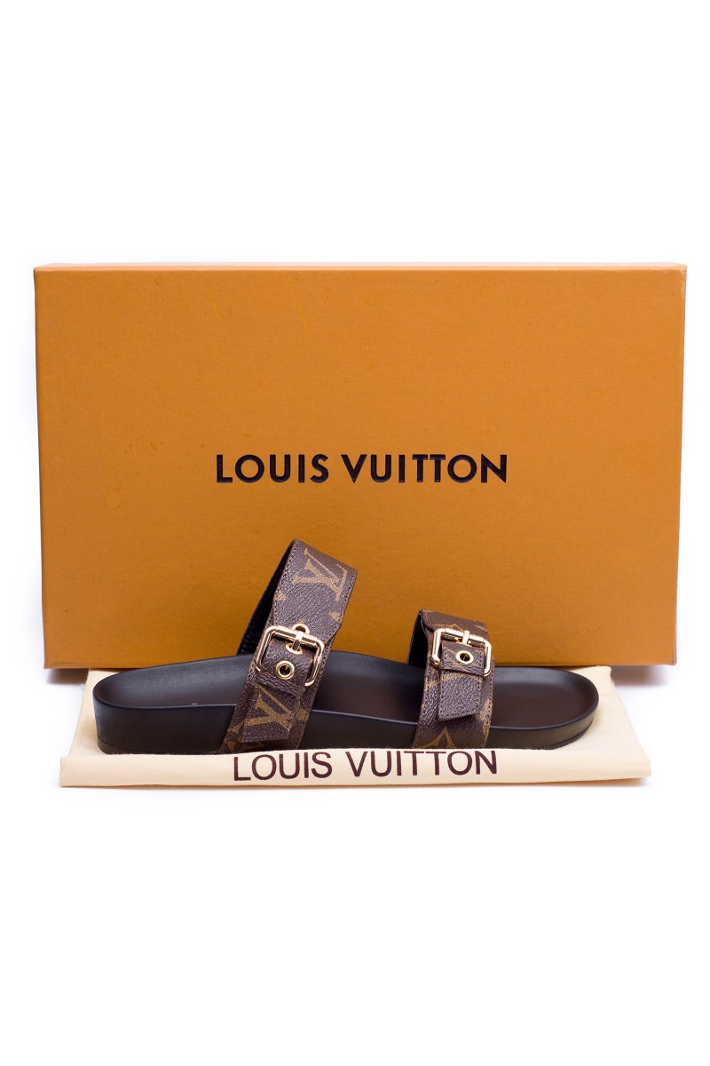 Louis Vuitton, Men's Slipper, Monogram Black