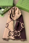 Gucci, Unisex Scarf, Brown, Doubleside