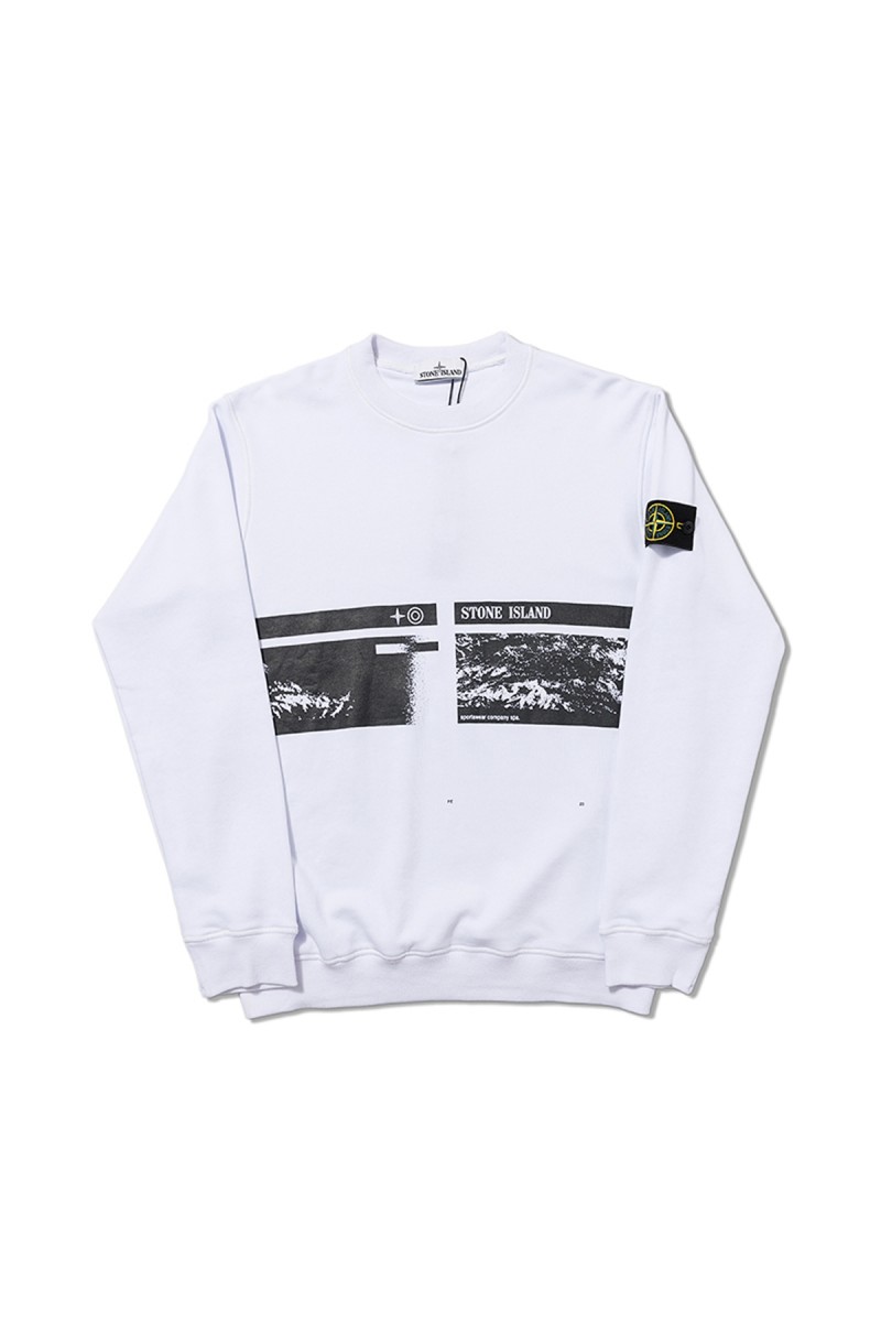 Stone Island, Men's Pullover, White