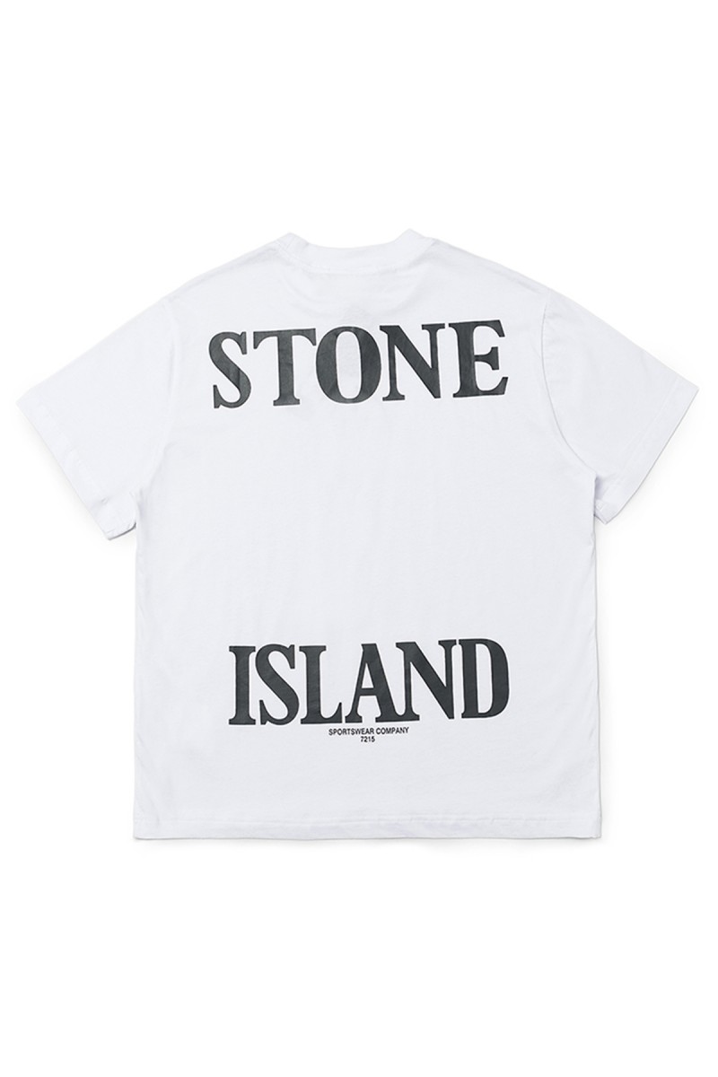 Stone Island, Men's T-Shirt, White