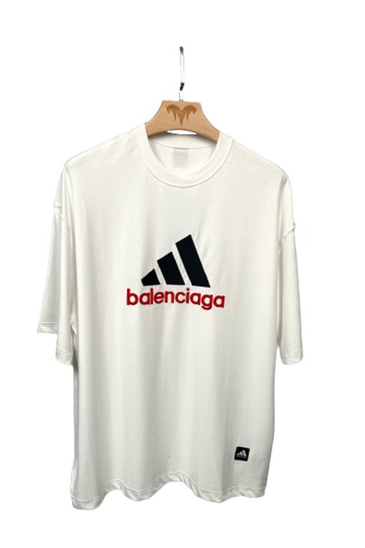 Balenciaga x Adidas, Men's T-Shirt, White