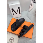 Hermes, Chypre, Men's Slipper, Black