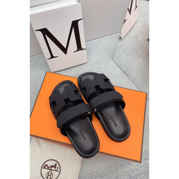 Hermes, Chypre, Men's Slipper, Black