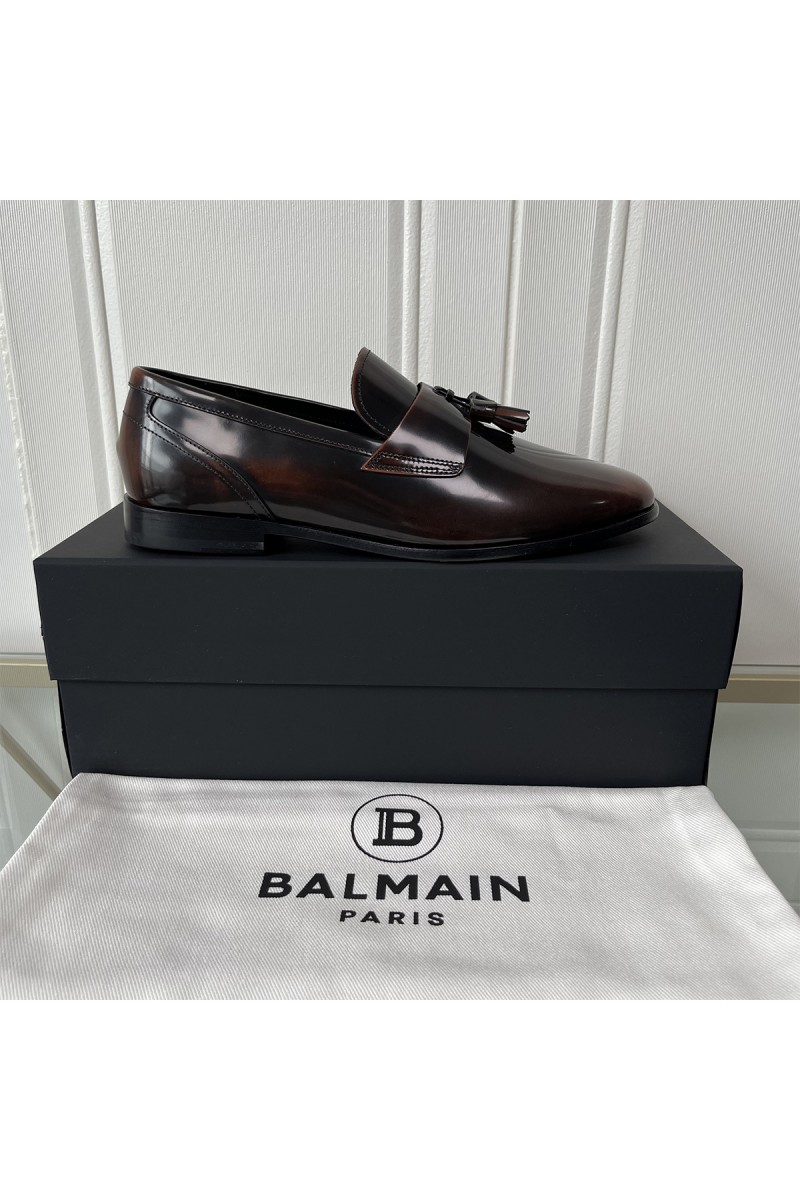 Balmain, Men's Loafer, Brown