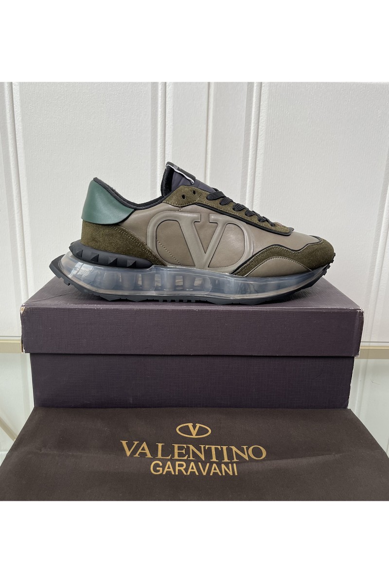 Valentino, Mesh Lacerunner, Men's Sneaker, Khaki