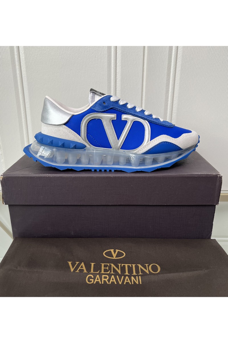 Valentino, Mesh Lacerunner, Men's Sneaker, Blue