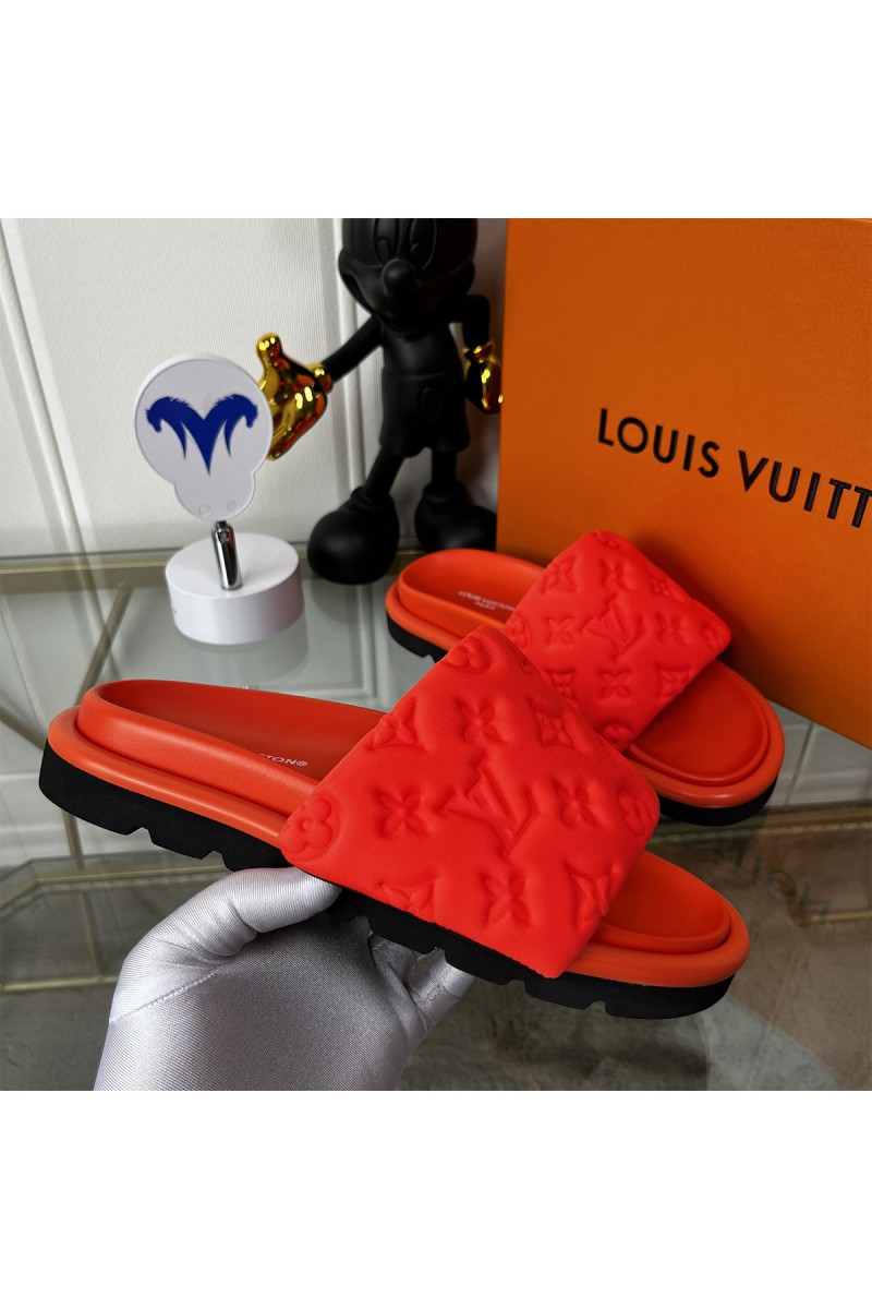 Louis Vuitton, Men's Slipper, Red
