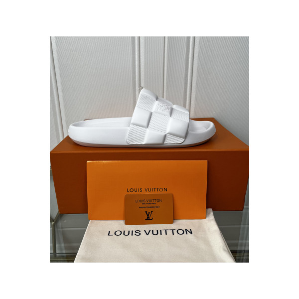 Louis Vuitton, Men's Slipper, White