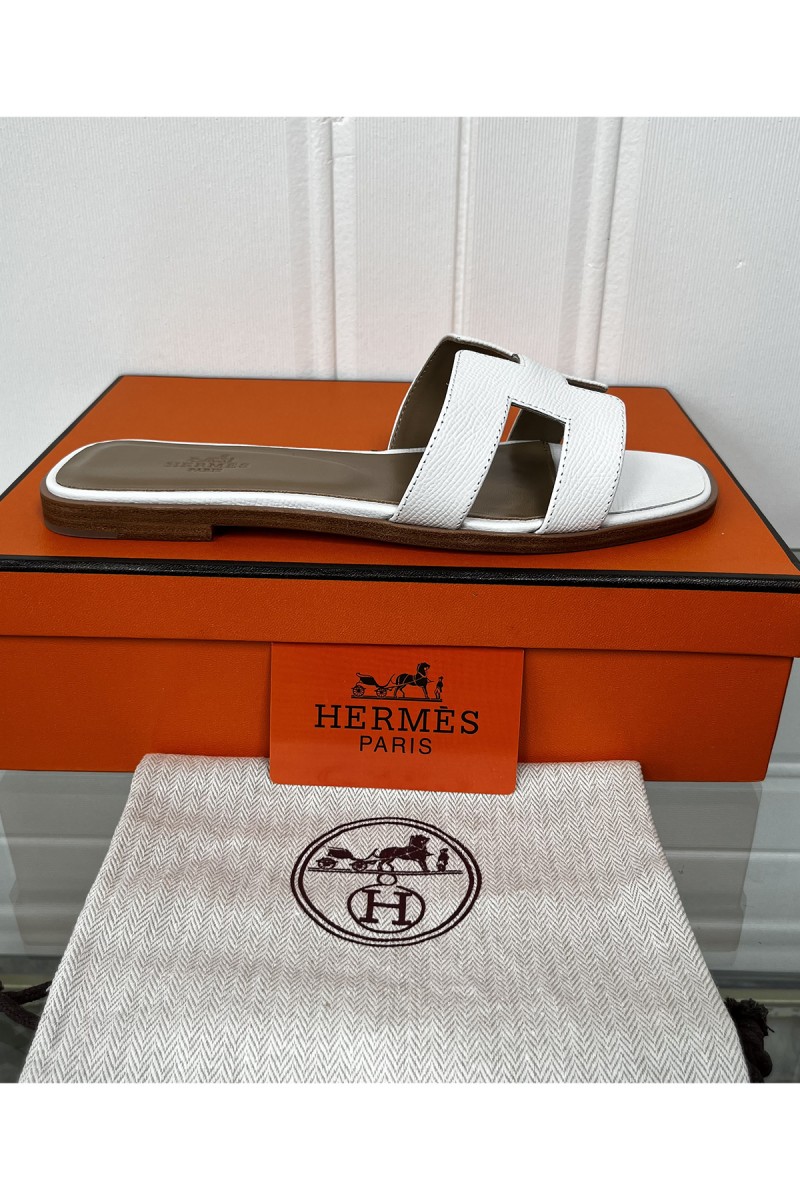Hermes, Women's Slipper, White