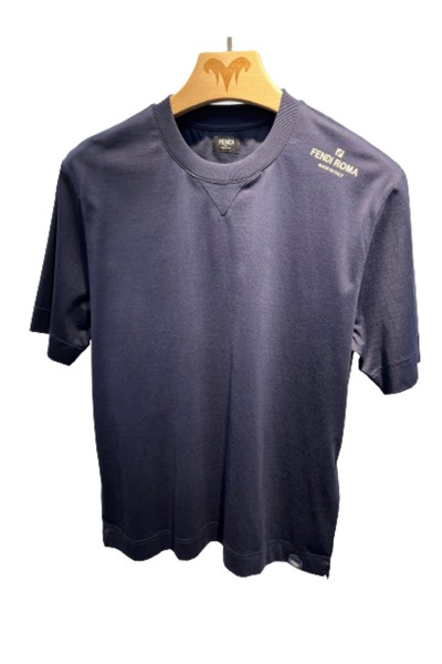 Fendi, Men's T-Shirt, Navy