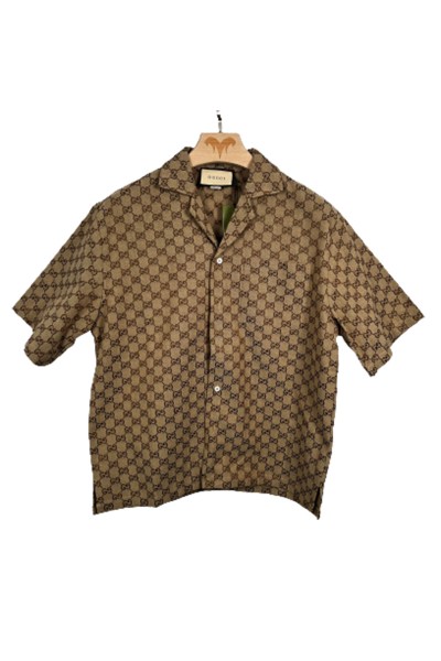 Gucci, Men's Shirt, Brown