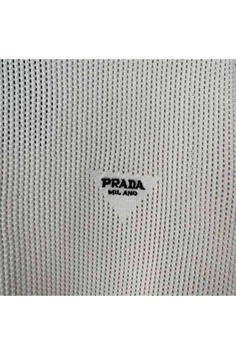 Prada, Men's Polo, White