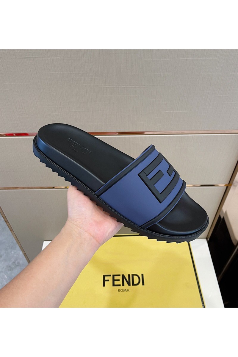 Fendi, Men's Slipper, Blue