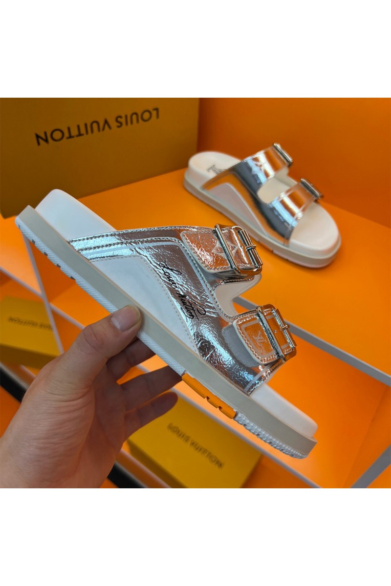 Louis Vuitton, Men's Slipper, Silver