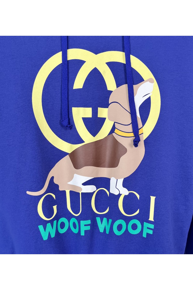 Gucci, Men's Hoodie, Blue