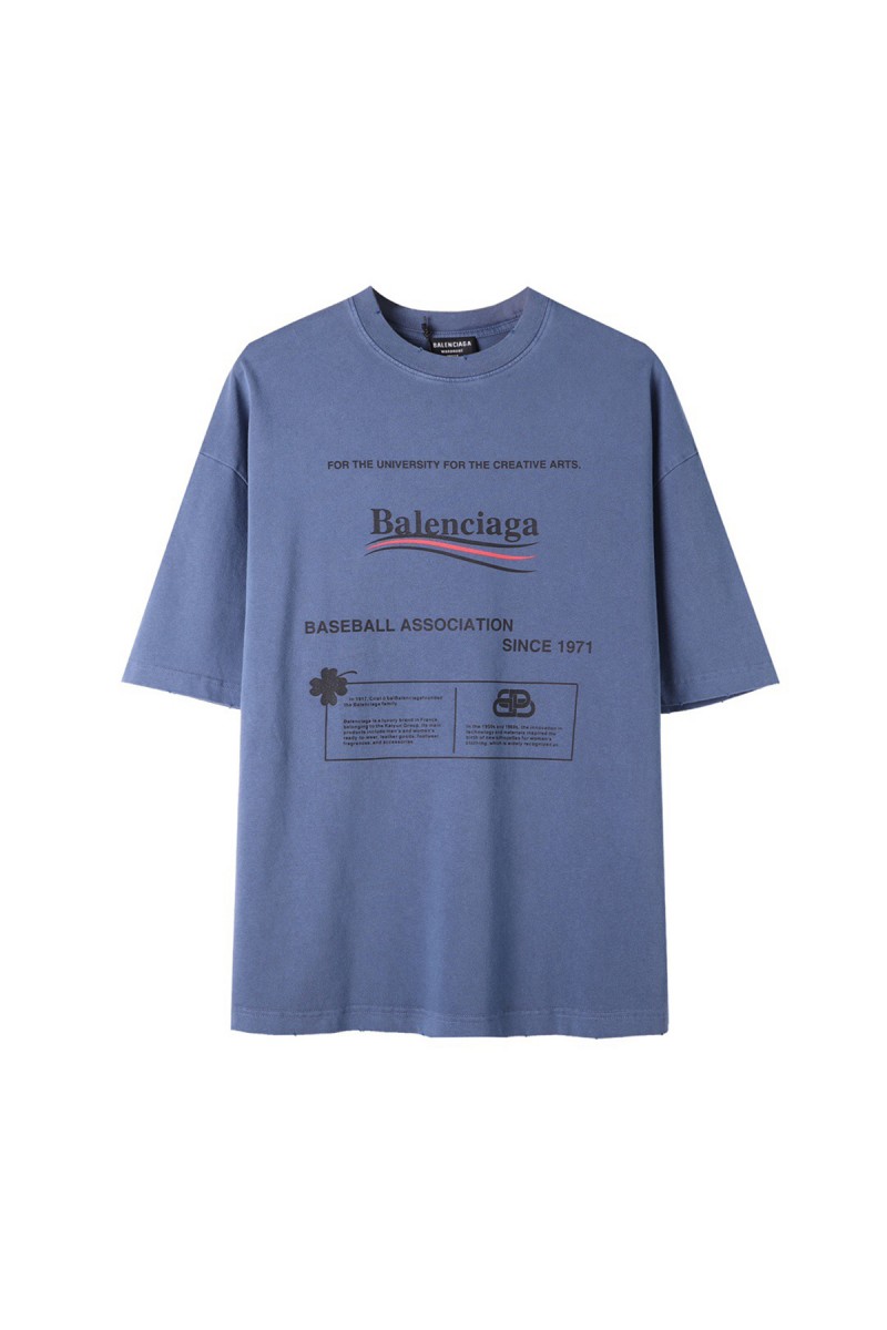 Balenciaga, Men's T-Shirt, Blue