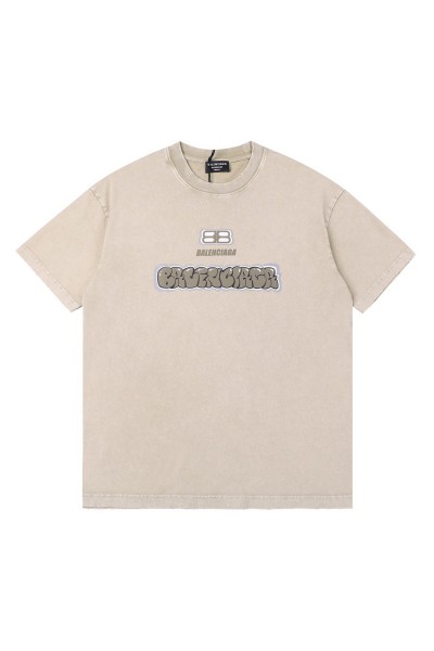 Balenciaga, Men's T-Shirt, Beige
