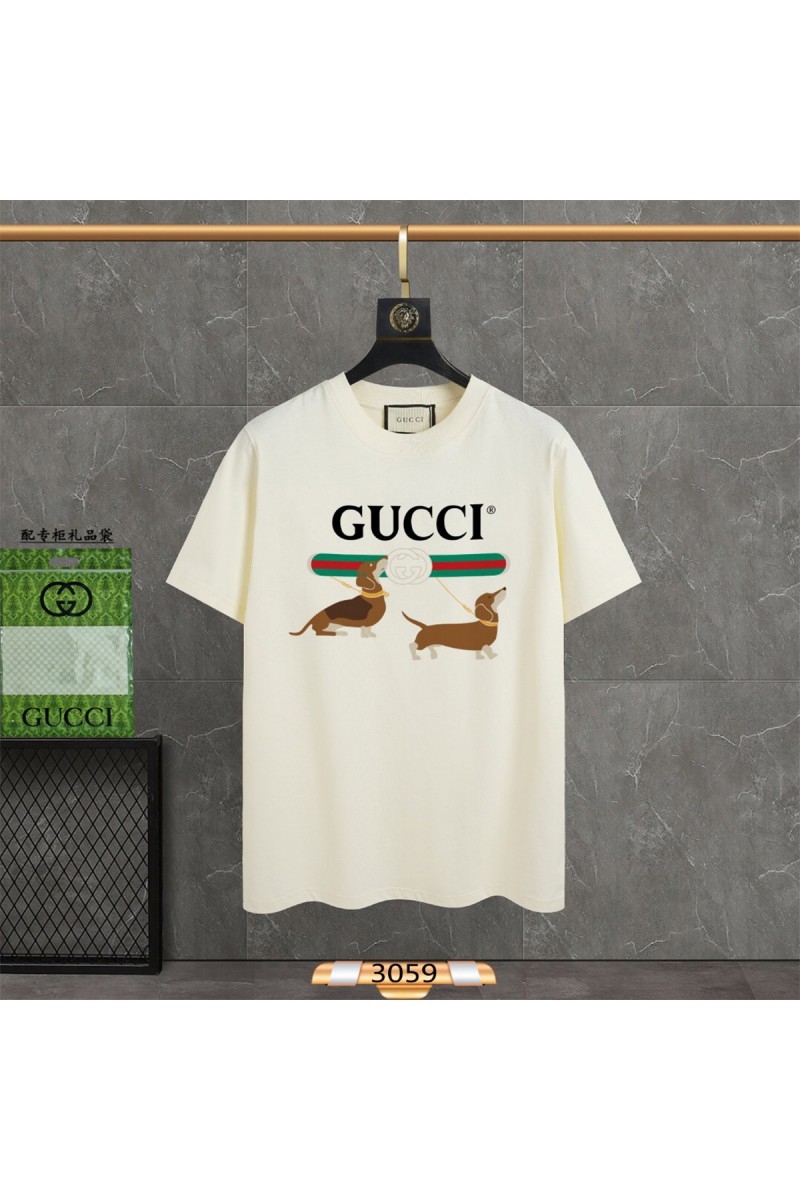 Gucci, Men's T-Shirt, Beige