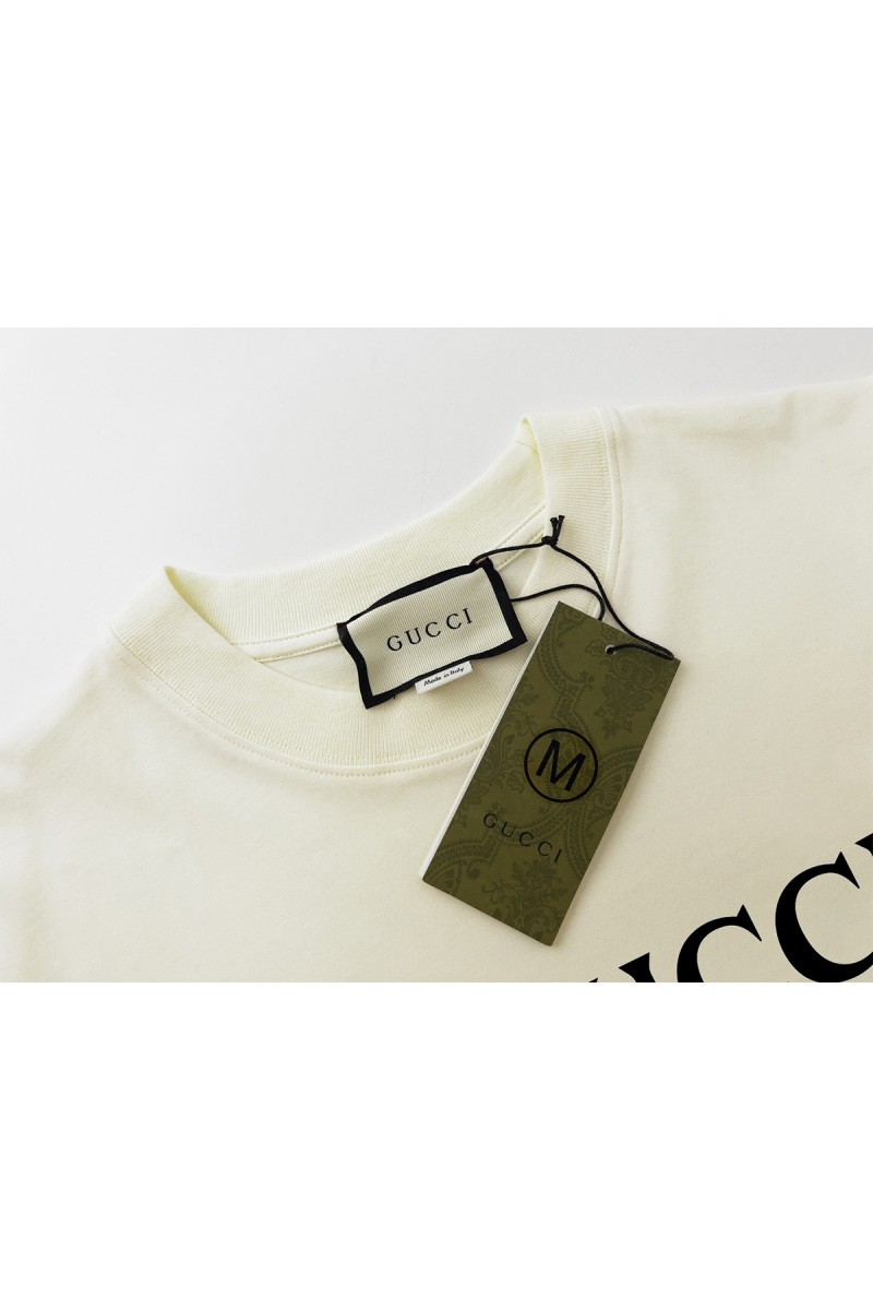 Gucci, Men's T-Shirt, Beige