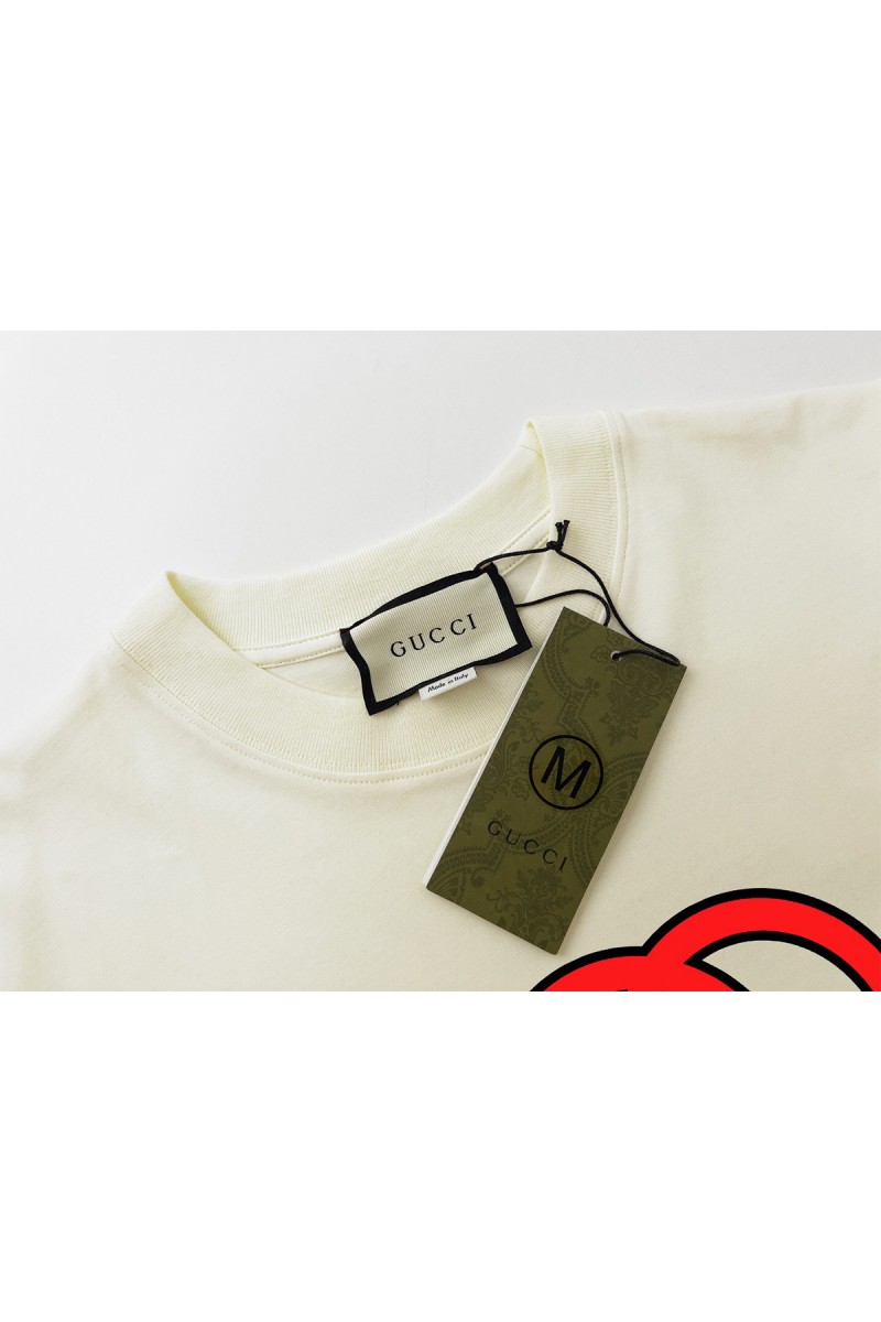 Gucci, Men's T-Shirt, Beige