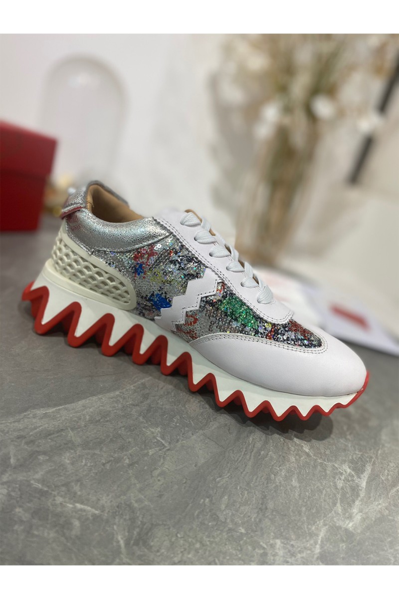 Christian Louboutin, Loubishark, Men's Sneaker, White