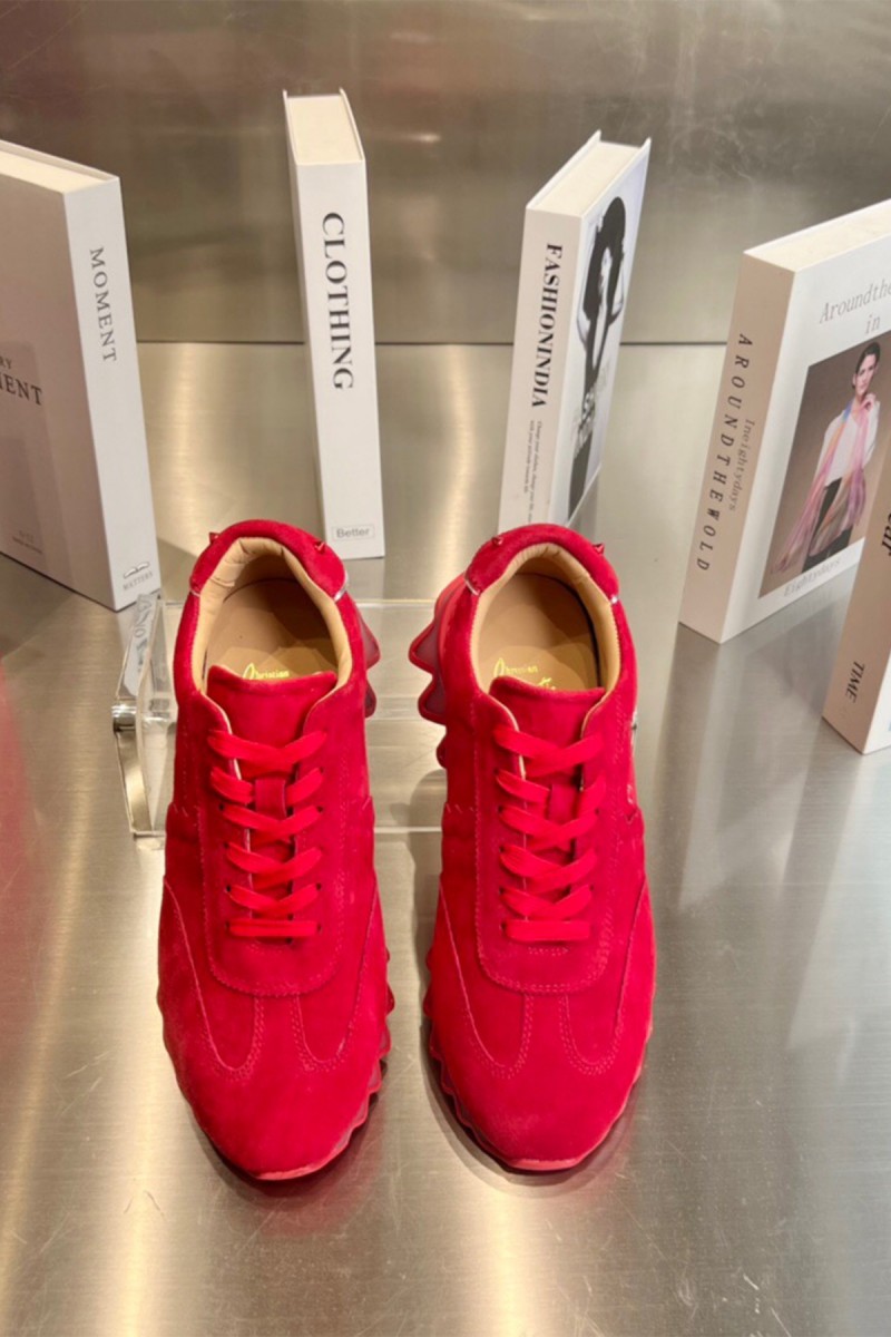 Christian Louboutin, Loubishark, Women's Sneaker, Red