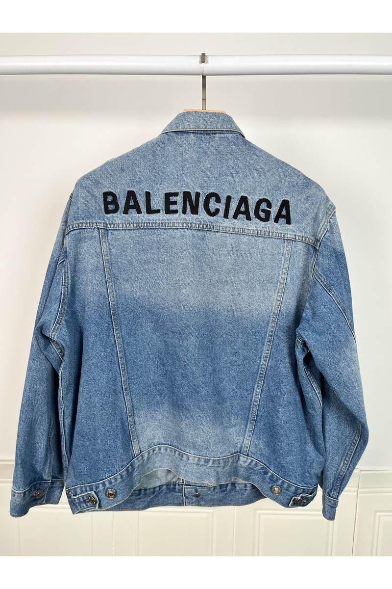 Balenciaga, Men's Denim Jacket, Blue
