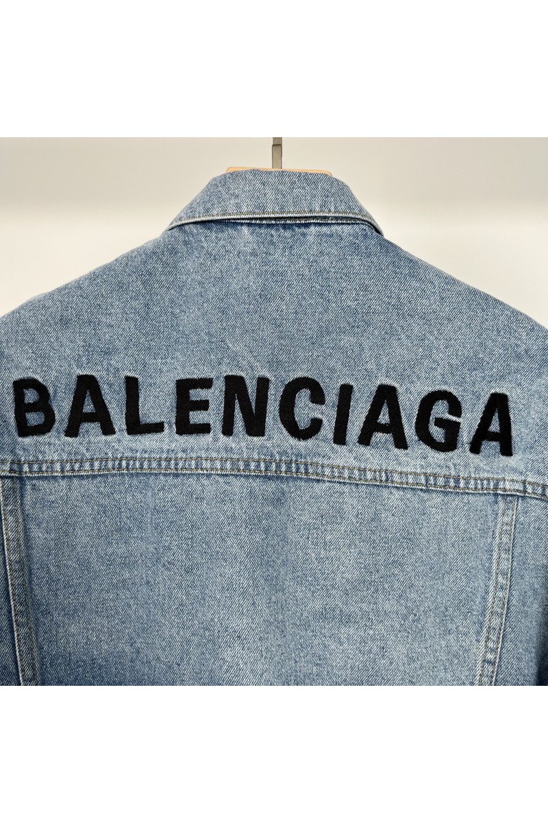 Balenciaga, Men's Denim Jacket, Blue