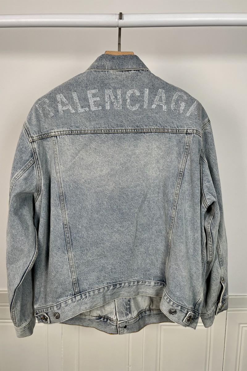 Balenciaga, Women's Denim Jacket, Grey