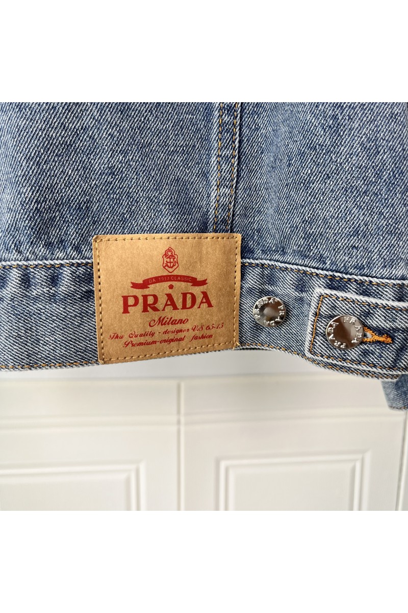 Prada, Women's Denim Jacket, Blue