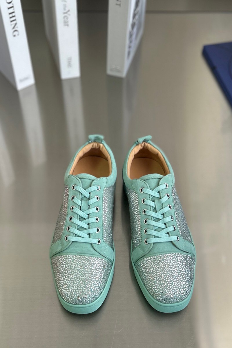 Christian Louboutin, Men's Sneaker, Turquoise