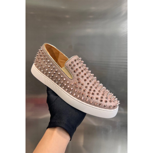 Christian Louboutin, Men's Loafer, Pink