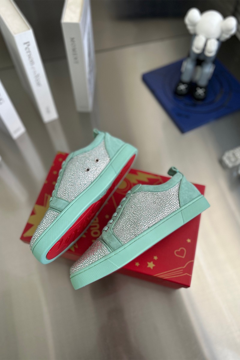 Christian Louboutin, Women's Sneaker, Turquoise