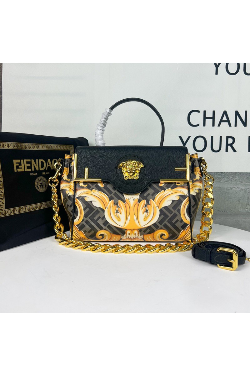 Fendi, Fendace, Women's Bag, Black