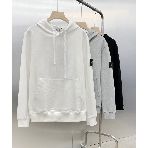 Stone Island, Men's Hoodie, White
