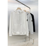 Stone Island, Men's Hoodie, White